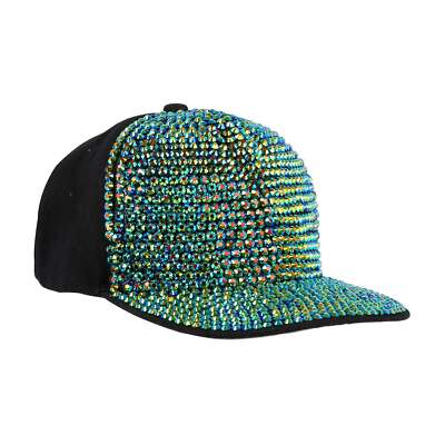 Green Rhinestone Covered Baseball Hat | eBay display picture 1