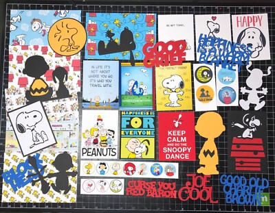 Lot De Papier Scrapbooking Vintage Snoopy Peanuts Par Sandylion (2004)