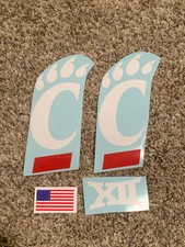 Cincinnati Bearcats Full Size FS Football Helmet Decals With Flag  Big XII