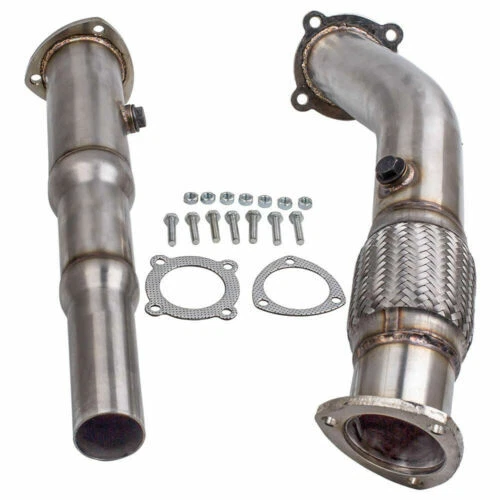 Tubi di scarico d'argento in acciaio inossidabile per auto tuning ed elaborate