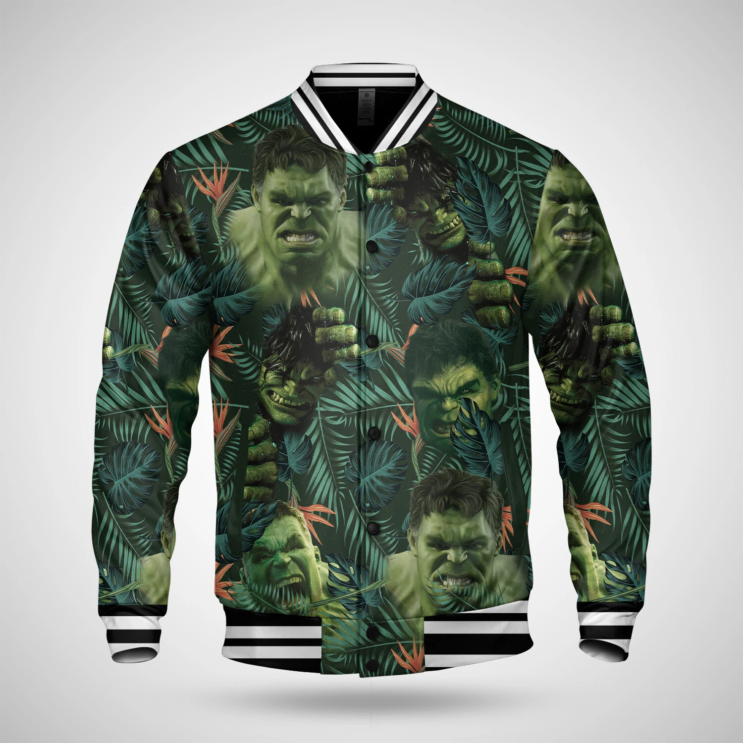 The Incredible Hulk Forest Green Summer Baseball Jacket