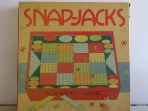 1940's? Snap-Jacks Board Game Colorful Gameboard Manual Dexterity Game