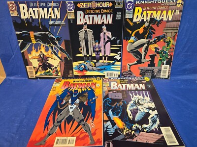 5 DC BATMAN DETECTIVE COMICS; 670, 674, 675, 678, 680 KNIGHTQUEST, ZERO HOUR