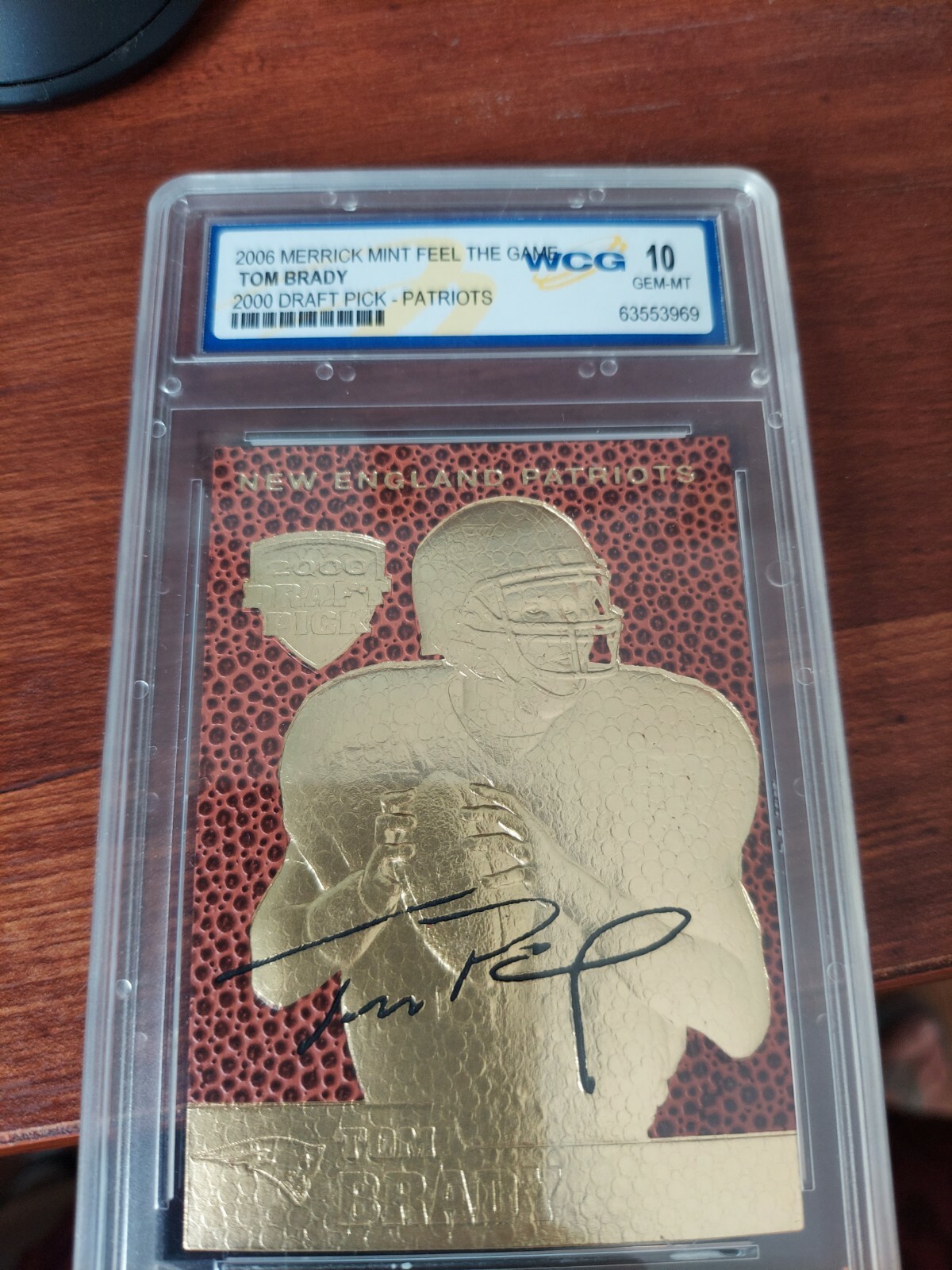 2006 Merrick Mint Feel The Game Gold Tom Brady WCG 10 GEM-MT | eBay