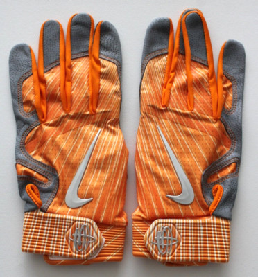 Nike Tennessee Huarache Elite Batting Gloves Men's XL Away Ceramic/Fit Sliver