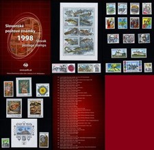 SLOVAKIA MNH - Complete Year 1998 *** 28 Stamps+ 1 Block in Folder Slovakia Post