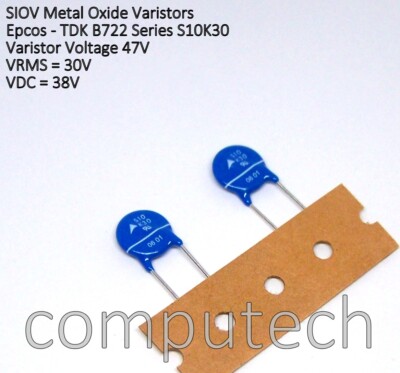 10 Varistori V47ZA3P Littelfuse - 47V, 500A, THT, Per Circuiti Di Protezione, Confenzione Da 10 Pezzi - Foto 8