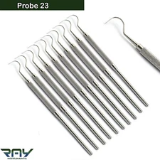 Dental Periodontal Explorer Probe 23 Single End Shepherd Hook Dentist Instrument
