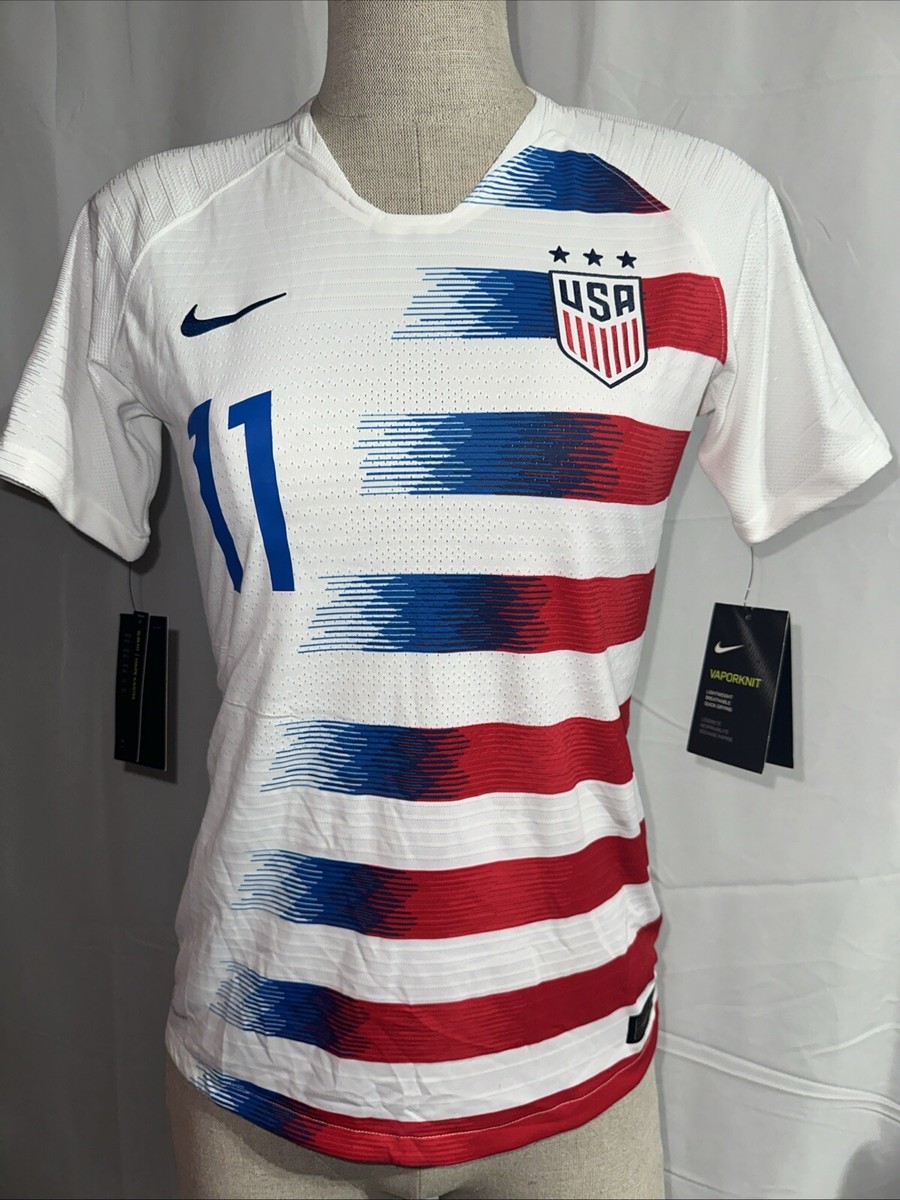 Nike White #11 Mallory Pugh 2018/19 USA Team Home Match Jersey