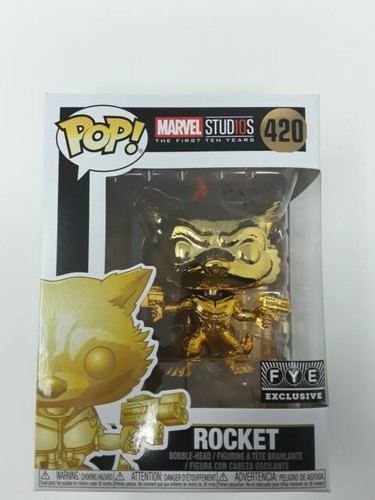 Funko Pop Rocket Gold Chrome 4 Marvel 10 Years Fye For Sale Online Ebay