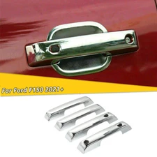 Car Exterior Door Handle Cover Trim Accessories For Ford F150 2021+ 4Door Chrome