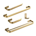 Antique Brass Bathroom Holder Towel Rail Rack Bar Hook Wall Mounted Set