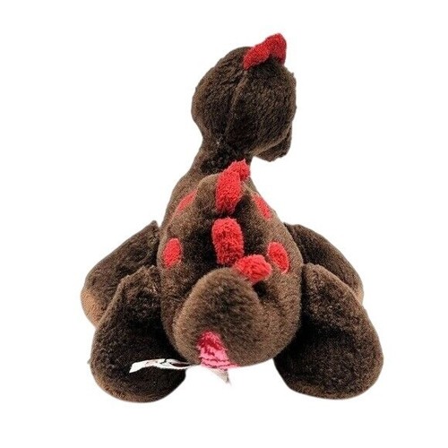 Webkinz Cocoa Dinosaur Plush Brown Red 9" Soft Stuffed Animal Spikes & Dots - Picture 4 of 10