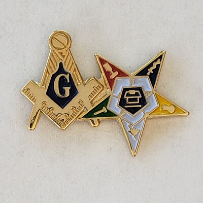 Masonic OES Eastern Star with S&C Lapel Pin Mason (SCA-2065) Freemason