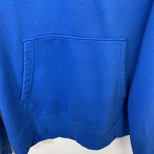 Champion Authentic Hoodie Men Medium Blue Sweatshirt Spell Out Activewear - Picture 3 of 9
