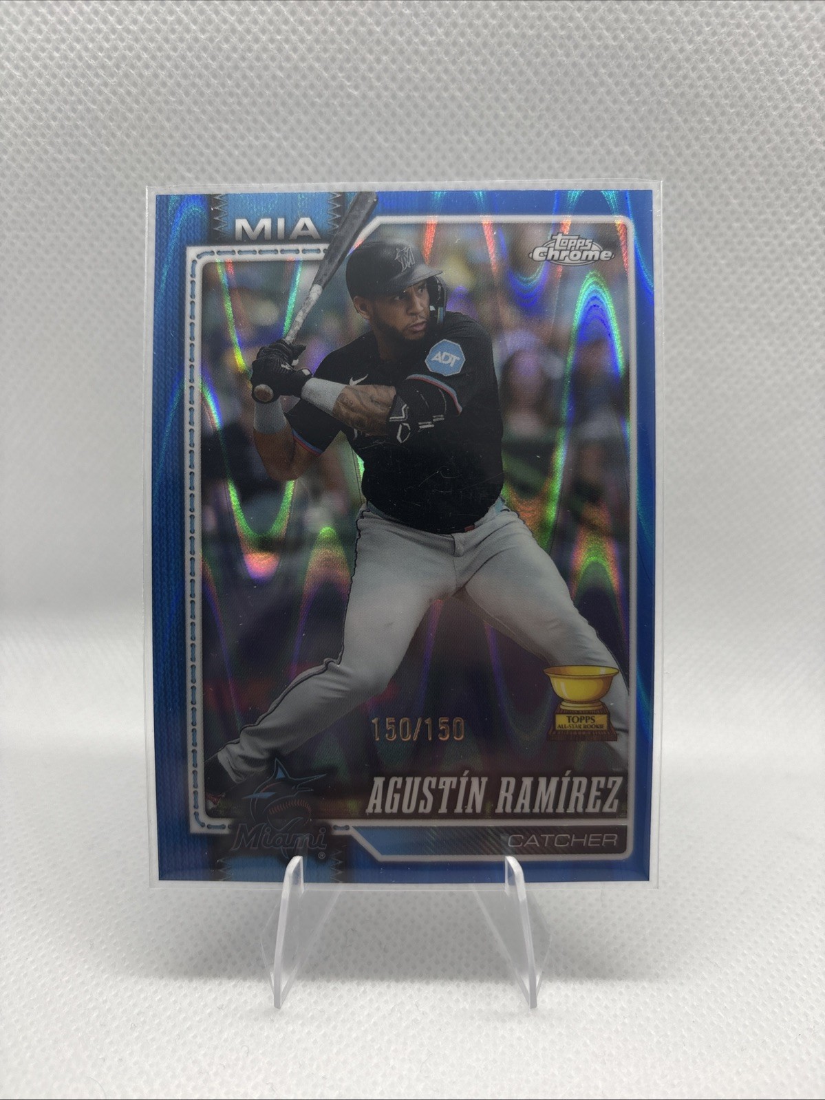 2026 Topps Chrome Agustin Ramirez Blue Refractor 150/150 Marlins