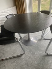 4 x Arkana Chairs And Black Dining Table Set