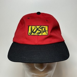 VTG Josta Pepsi Soda Energy Drink Embroidered Red Strapback Cap Hat Adjustable