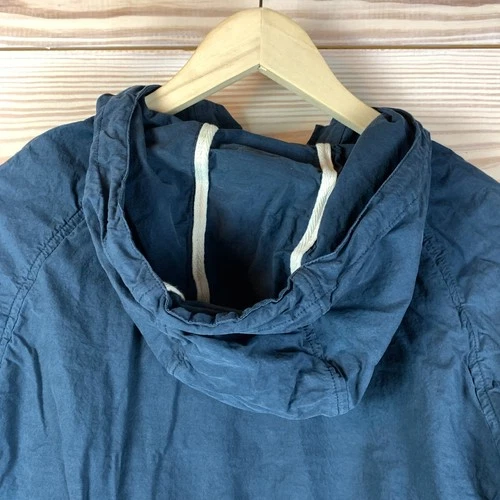 Creep Clothing By Hiroshi Awai Parka Jacket Small Navy Cotton Hooded Henley Coat image 10