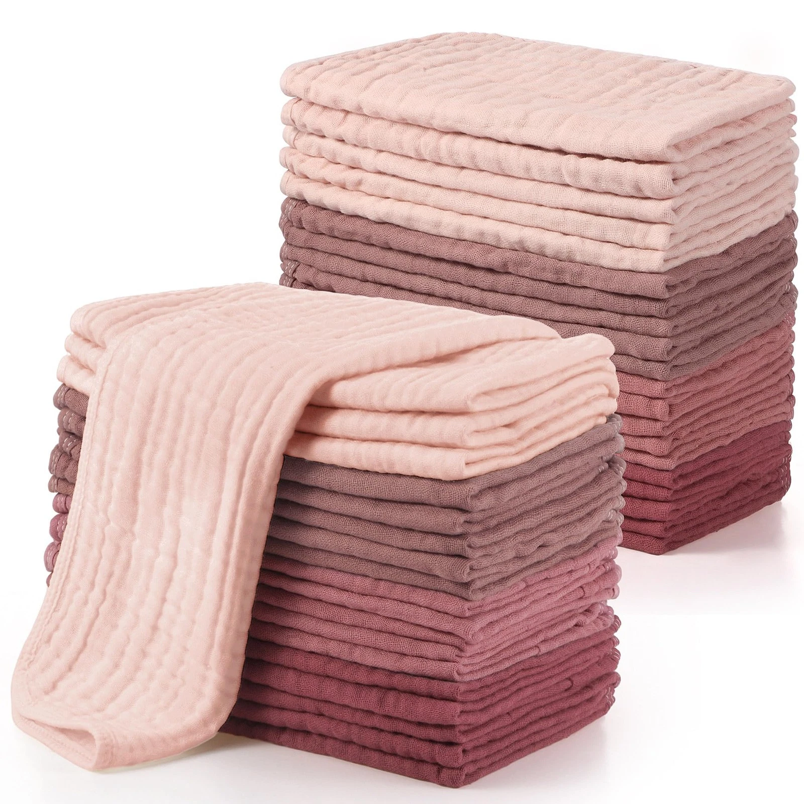 Muslin 20 Pcs Burp Cloths Large 20 x 10 100 Cotton 6 Layers Ultra Absorbent a...