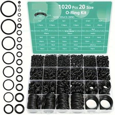 1020PCS O-Ring Assortment Kit | 20 Metric Sizes for Car Repair, Faucet, Air, Gas