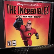 Disney Pixar The Incredibles PC CD-ROM Print Studio Rated E Everyone New Sealed 