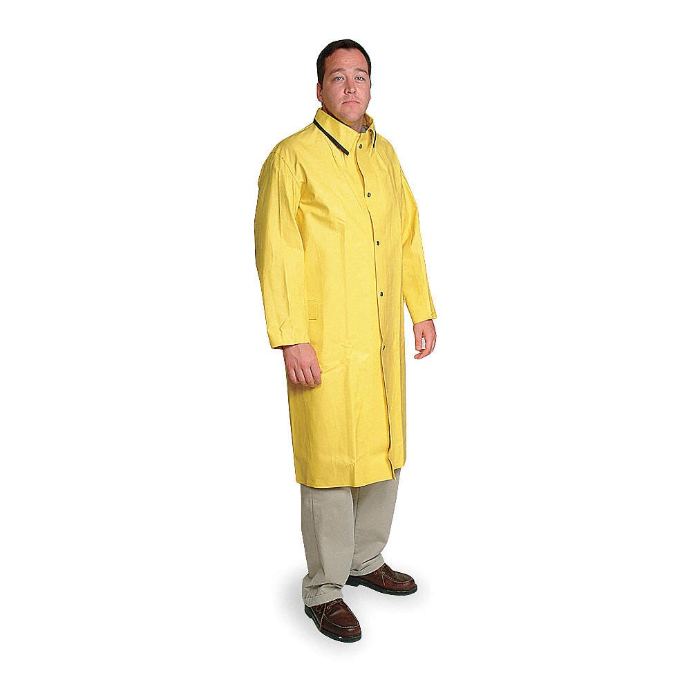 CONDOR 4PCT2 Rain Coat,Unrated,Yellow,4XL 4PCT2