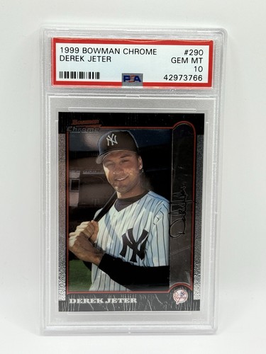 DEREK JETER 1999 BOWMAN CHROME #290 YANKEES HOF PSA 10 Gem Mint