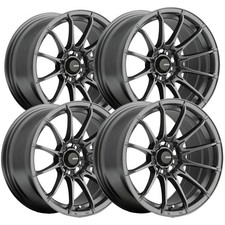 Set Of 4 Konig Dial In 15x9 4x100 35mm Gunmetal Wheels Rims 15 Inch