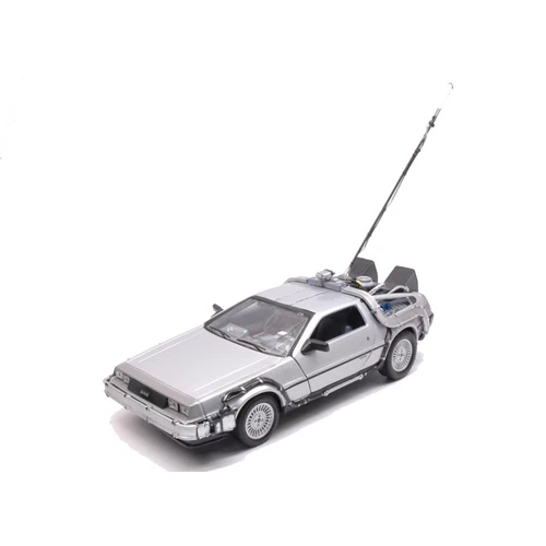 DE LOREAN RITORNO AL FUTURO 1 1:24 Welly Movie Modellino Nuovo - Immagine 2 di 4
