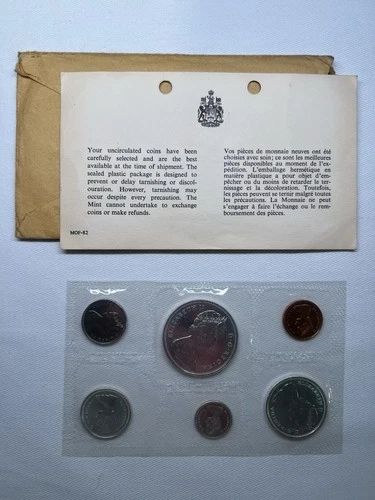 1965 Royal Canadian 6 Coin Mint Set Uncirculated Original Packaging