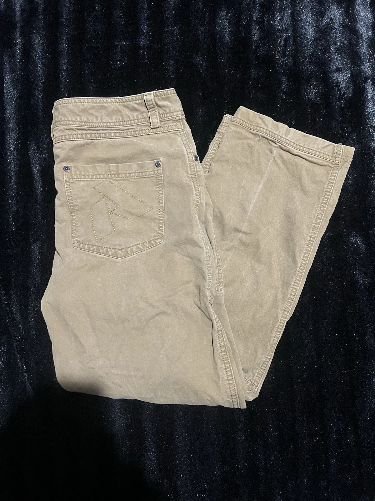 Eddie Bauer First Ascent Tan Brown Canvas Hiking Outdoor Pants Men's Size 36x32