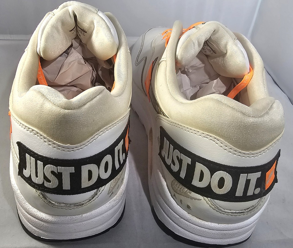 2018-NIKE-AIR MAX JUST DO IT- WHITE/ORANGE-SIZE 11.5‎ men Brand New Nike Men main image 2