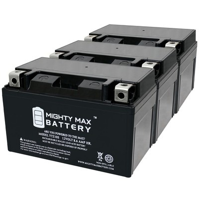 Mighty Max YTZ10S 12V, 8.6Ah, Battery Replaces Kawasaki 500 Z500 24 - 3 Pack