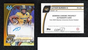 2024 Bowman U Chrome Prospect Gold Refractor /50 Luther Burden III #PA-LBU Auto