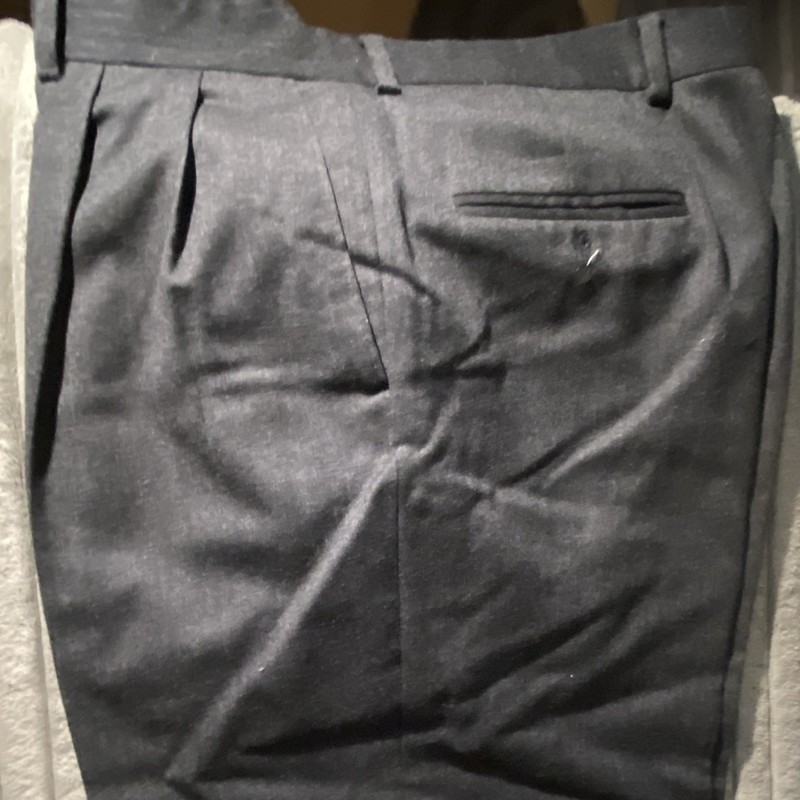 Lauren Ralph Lauren Men's Gray Wool Pleated Dress Pants Classic Fit 40