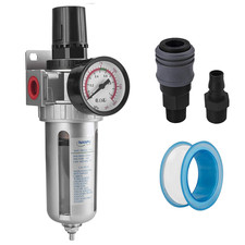 1/2" NPT Compressed Air Filter Regulator Combo, Air Filter Pressure Regulator Ga