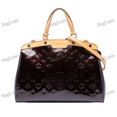 Louis Vuitton LV Monogram Vernis Brea MM Pre-Loved Purple Bag