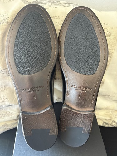 Dolce & Gabbana Logo Bit Black Leather Loafers. Size 7US - Picture 5 of 20