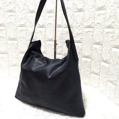 kawa kawa Leather One Shoulder Bag Japan Black A4 Made In Japan