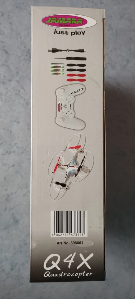 toller Jamara Quadrocopter Q4X, Drohne, weiß/rot/schwarz, ab 14 J.,Neu und OVP!  - Bild 2 von 4