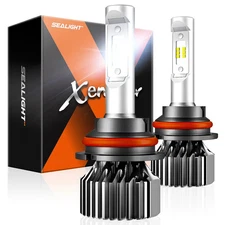 SEALIGHT 9007 HB5 LED Headlight Bulbs High Low Beam 6500K White Fanless Bright