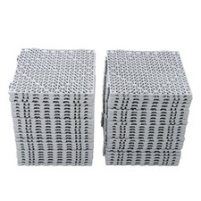 50 Pack Gray Interlocking Drainage Floor Mat 12" x 12" PVC Non-Slip Floor Tiles