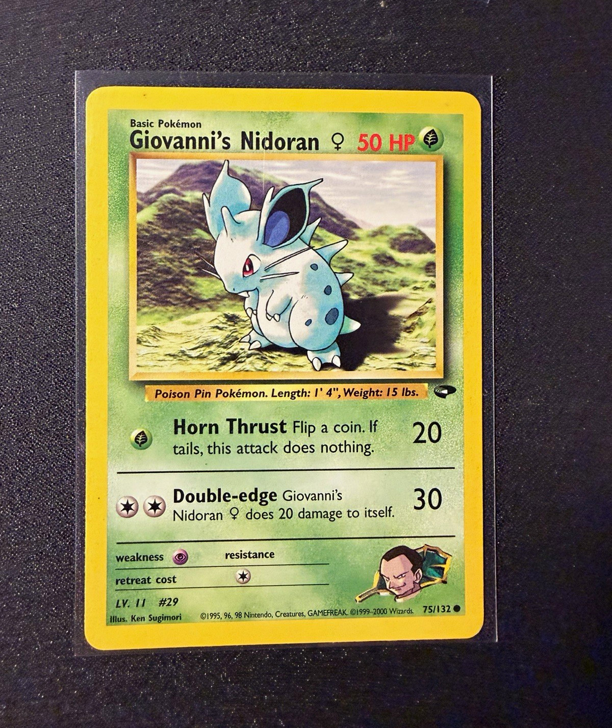 The Pokemon Company Pokemon TCG Giovanni's Nidoran F 75/132 Gym Eng 50HP Reg Unl