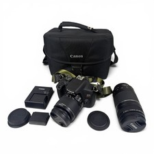 CANON EOS REBEL T7 DSLR Camera, 18-55mm  75-300mm Lenses Charger Ca SPG065662 