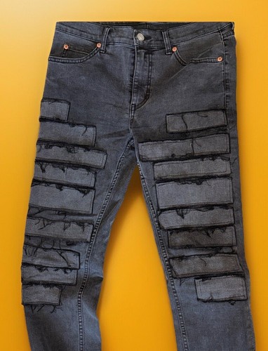 CHEAP MONDAY Men’s Vintage Distressed Denim - Black - Size 30
