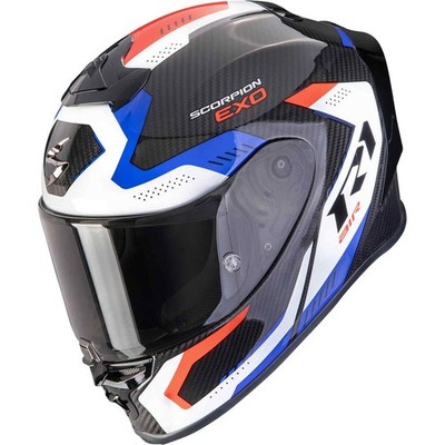SCORPION Integralhelm EXO-R1 EVO CARBON AIR Propel schwarz weiß rot M 57/58