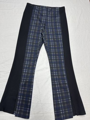 Eton, Lysse Eton Split Trouser Dress Pants Size M Pull On Printed Plaid Ponte Knit