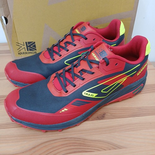 Scarpe da corsa uomo Karrimor Verge SN44 Trail UK 11 nuove con scatola rosso nero - Foto 6 di 16