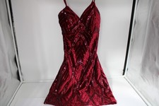 Windsor Formal Dress, Small, Maroon with sparkles, excellent,